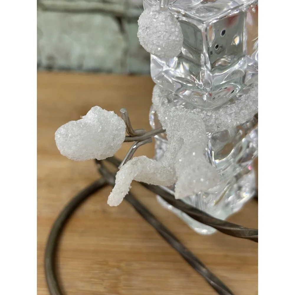 Ice Cube Snowman Acrylic Christmas Ornament Icicle Legs Midwest Of Cannon Falls